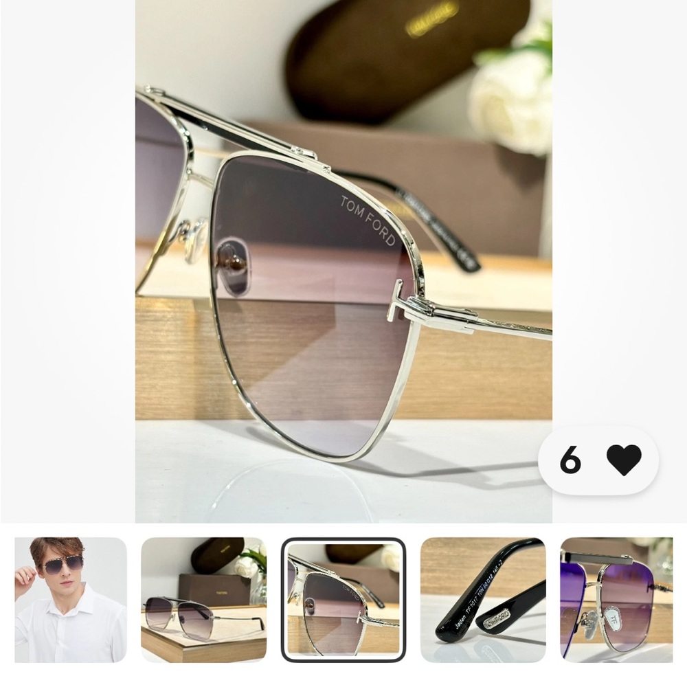 Tom Ford Metallic Silver Sunglasses